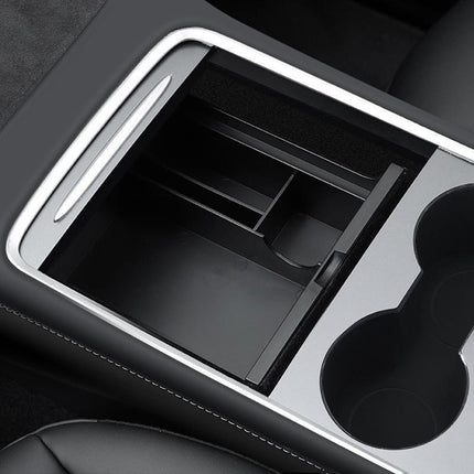 Centre Console Organizer Tray Armrest Storage Box Drawer for Tesla Model 3 - Aimall