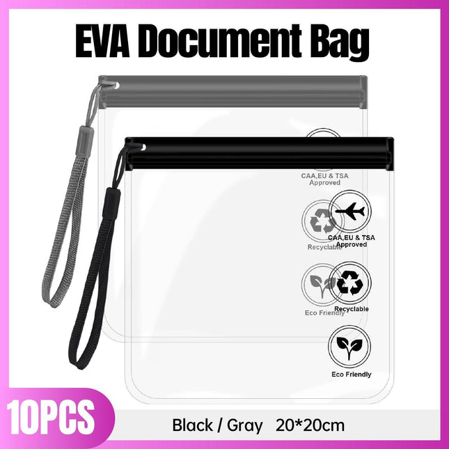 10pcs Frosted Zipper Pouch Document Mask Storage Bag Underwear Towel Organizer