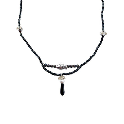 Natural Earth Colour Stone Necklace For Women Handmade Bohemian Jewelry Fashion
