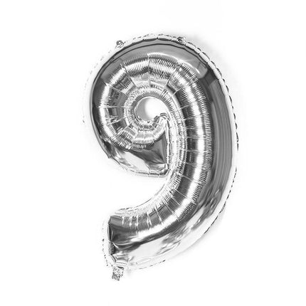Silver 32" Foil Number Balloon 81cm Rose Gold Silver Rainbow Birthday Party Wedding - Aimall