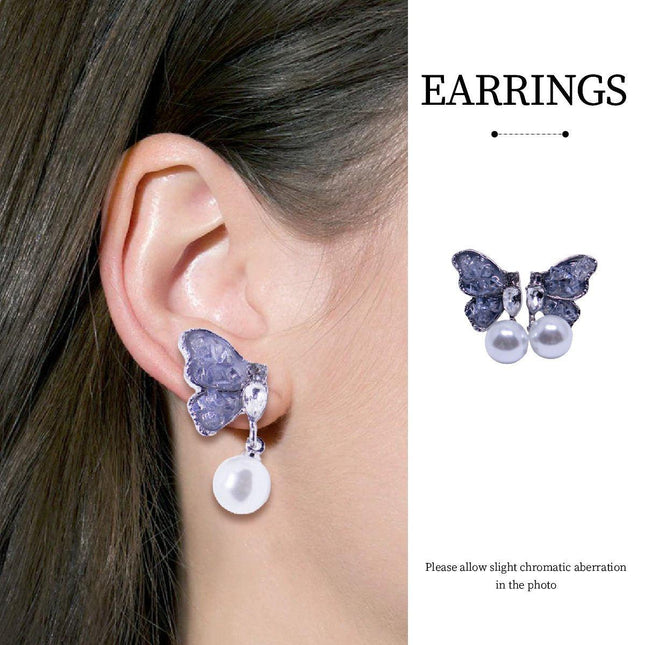Butterfly Stud Earrings for Women Elegant Jewelry Cute Fashion Earrings for Girl