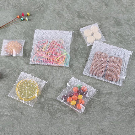 Clear Dots Self Adhesive Cookie Gift DIY Bag Plastic Candy Package Bags Snowflake - Aimall