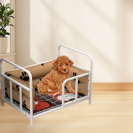 Durable Dog Kennel Bed Frame Raised Pet Bed for Small and Large Dogs Outdoor Use