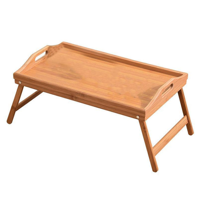 Wooden Bamboo Folding Tray BAMBOO FOLD UP LAP TRAY Tea Coffee Table Breakfast - Aimall