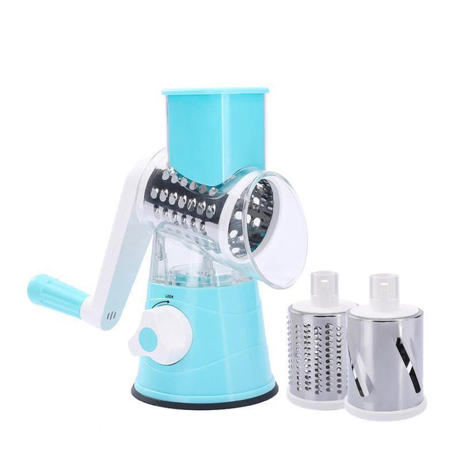 Kitchen Vegetable Fruit Slicer Cutter Shredder Food Manual Rotary Grater Chopper - Aimall
