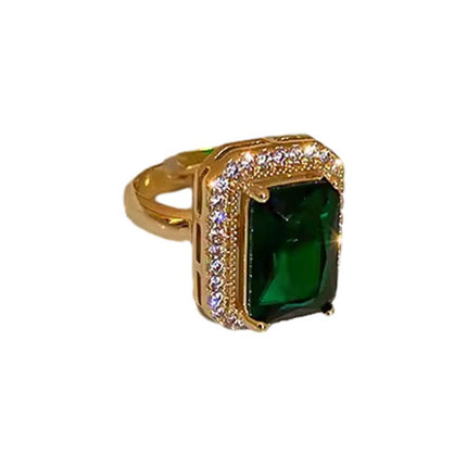 Vintage Paraiba Tourmaline Emerald Gemstone Earrings Ring Necklace Women Gift - Aimall