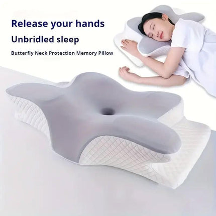Memory Foam Butterfly Neck Pillow for Enhanced Comfort and Sleep Positioning