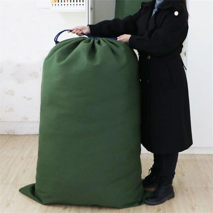 Canvas Drawstring Large Bag Pouch Clothes Craft Storage Laundry