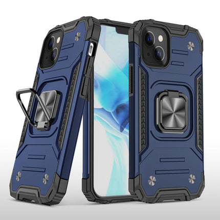 Shockproof Ring Case For iPhone 14 Plus Blue/Black/Red - Aimall