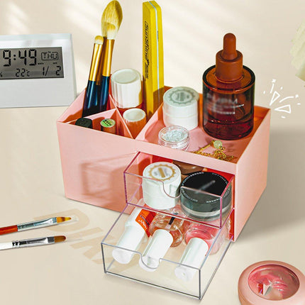 Multifunctional Desktop Organizer with Storage Drawer for Home Office Supplies