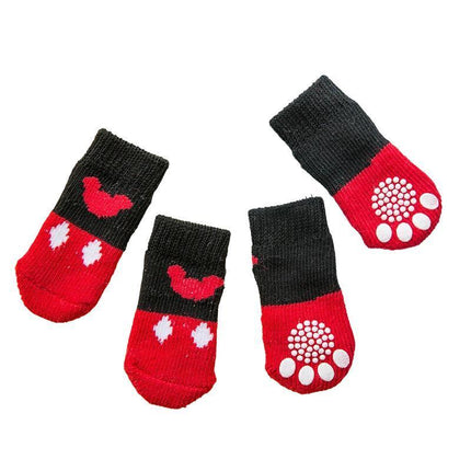 Dog Socks Non-Slip Grip Slip Anti-Skid - Puppy Cat Pet Shoes Slippers L Size - Aimall