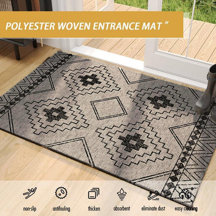 Bohemian Entryway Rug Decorative Floor Mat Indoor Outdoor Non-Slip Door Mat