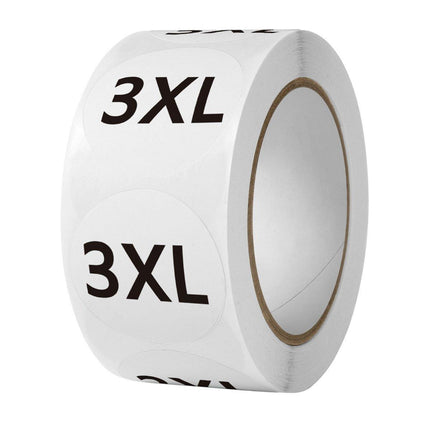 7 Rolls Clothing Size Label Sticker 1Inch Round Size Sticker Labels Self Adhesive