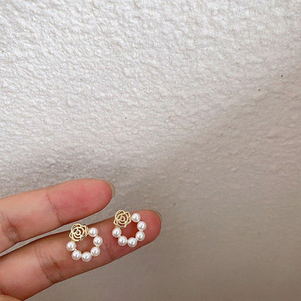 Vintage Style Imitation Pearl Earrings Women Classic Studs Fashion Jewelry
