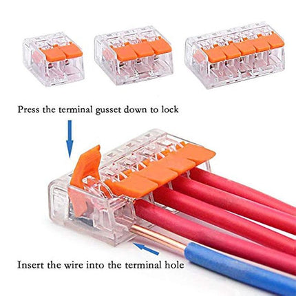 75PCS 221 Electrical Connector Wire Block Clamp Terminal Cable 2/3/5Way HOT - Aimall