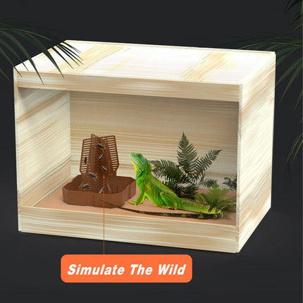 Reptile Anti Escape Feeding Basin Self Catch Feeder for Lizard Snake Pet Care