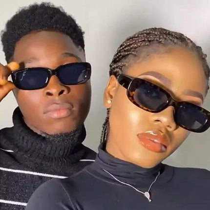 4pcs Retro Small Square Sunglasses Unisex Shades for Men Women UV Protection