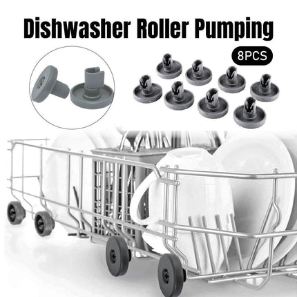 8pcs Dishwasher Drawer Rollers Replacement Set 40mm Pull Wheel Slide Kit Parts