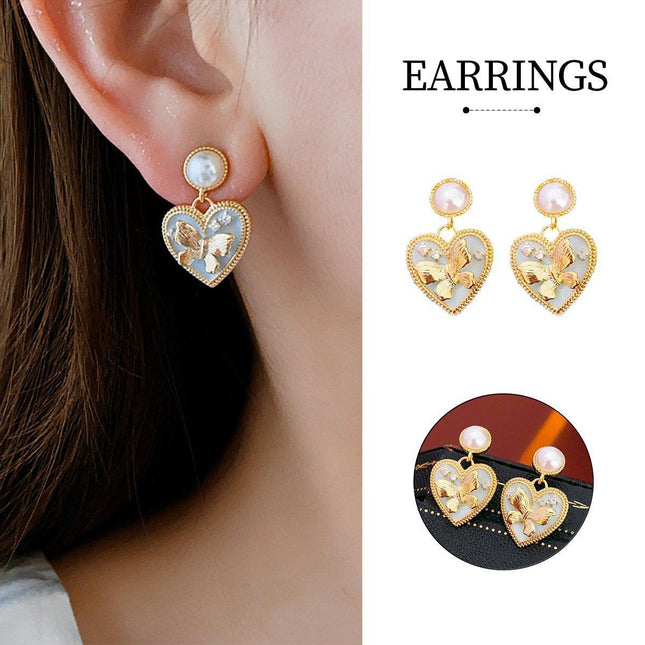 Luxury Butterfly Stud Earrings Elegant Fashion Jewelry Statement Earwear