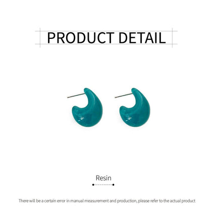 Retro Blue Oil Drop Earrings Stylish Elegant Fashion Women Jewelry Earrings