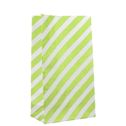 100X Colourful Plaid Kraft Paper Bag Candy Cookie Snack Cake Gift Bags 9*6*18CM - Aimall