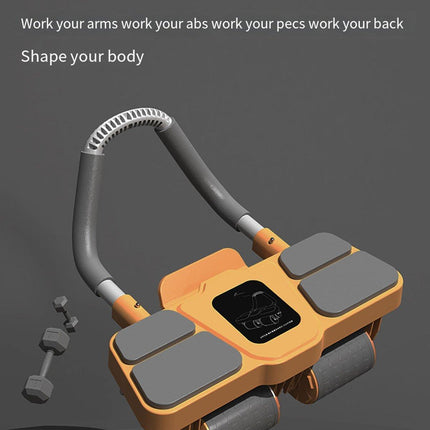Four Wheel Abdominal Roller Automatic Rebound Ab Machine Home Fitness Equipment