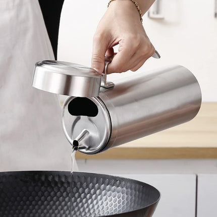 1000ml Stainless Steel Oil Dispenser Bottle Leakproof Container for Kitchen Use