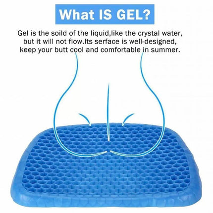 Gel Honeycomb Seat Comfort Cushion Flex Back Support Spine Protector Pain Relief - Aimall