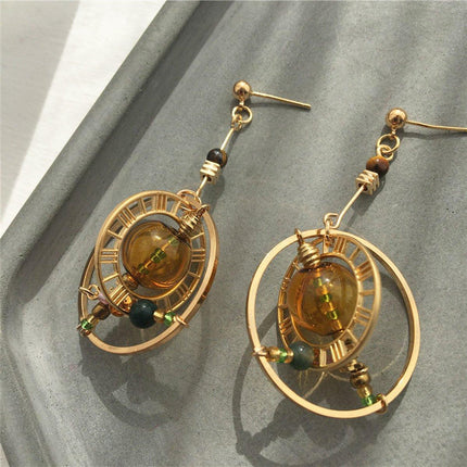 Handmade Industrial Style Abstract Geometric Earrings Bubble Niche Earrings