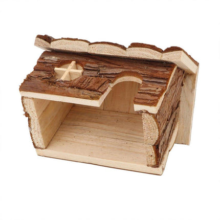Wooden Hamster House Pet Nest Durable Small Animal Shelter for Home Cage Use