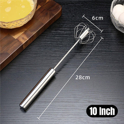 Stainless Steel Semi-Automatic Egg Beater Hand Pressed Kitchen Baking Tool