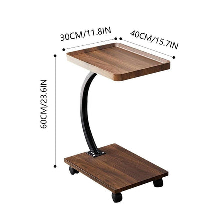 Movable Coffee Side Table Laptop Desk Bedside Sofa Tea End Table Wooden Metal