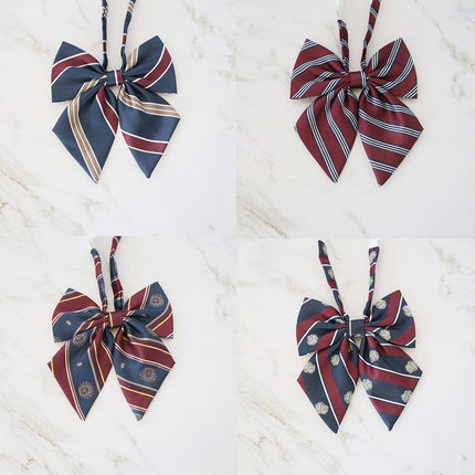 For Women School Uniform Checkered Lovely Sailor Style JK Japanese Collar BowTie - Aimall