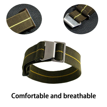 Elasticated Nylon Watch Strap Adjustable Band Durable Replacement Strap Watches