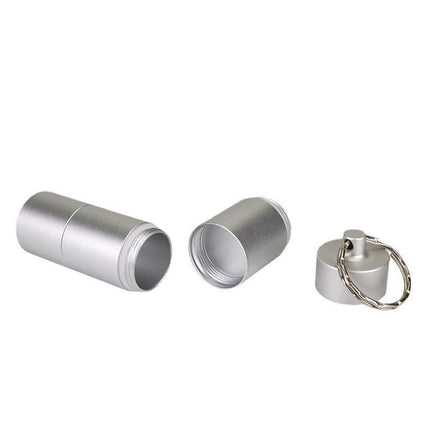 Mini Keychain Aluminum Pill Container Waterproof Medicine Holder Case Keyring - Aimall