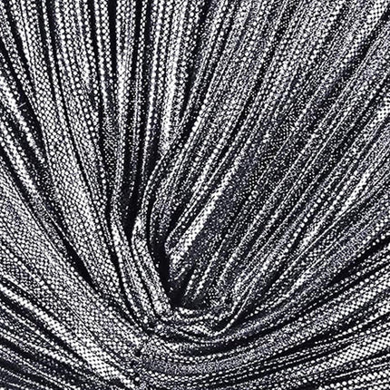 Muslim Women Pleated Silver Pleated Indian Wrap Turban Headscarf Elegant Hat