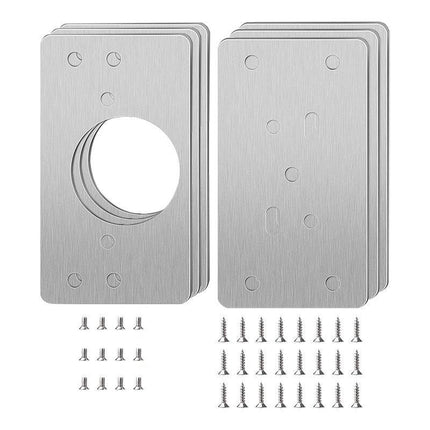 1/3/6 SETS Hinge Repair Plate Rust-Resistant Steel Furniture Cupboard Mount Tool - Aimall