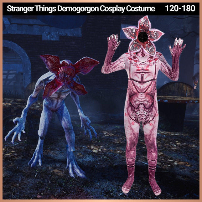 Man-eating Flower Jumpsuit Halloween Horror Cosplay Leotard Costume Kids Adult Same Strange Story