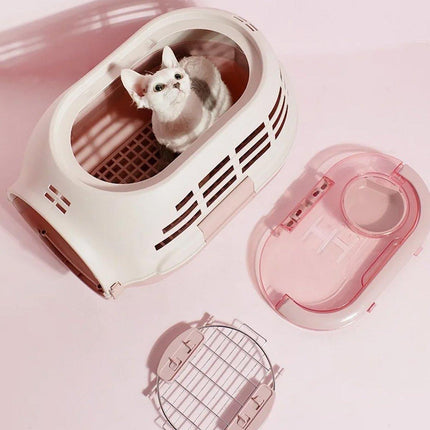 Dog and Cat Carrier Large Space Removable Sunroof Air Carrier for Pet Travel