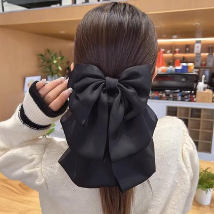 Women Girls Elegant Long Bow Hairpin Large Ribbon Hair Clip Hair Accessories New - Aimall