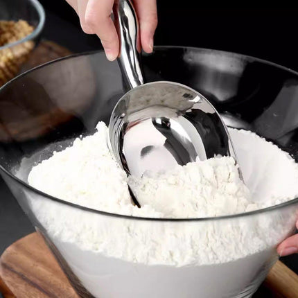 4 Sizes Aluminum Alloy Ice Shovel Flour Rice Scoop Multipurpose Kitchen Tool