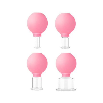 4PCS Facial Cupping Massage Set Vacuum Scraping Lifting Tool for Face Skin Care