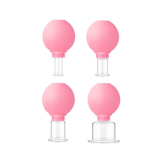 4PCS Facial Cupping Massage Set Vacuum Scraping Lifting Tool for Face Skin Care