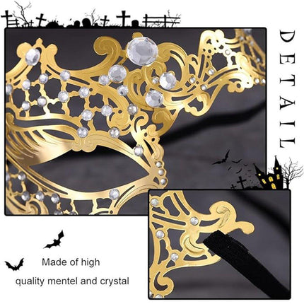 Hollow Out Iron Art Half Face Mask for Masquerade Party Costume Ball Accessories