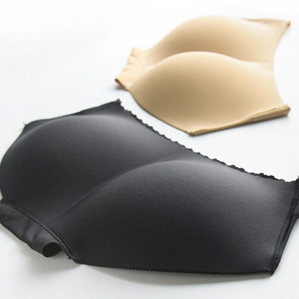 Black Padded Butt Enhancer Shaper Hip Up Lady Panties Seamless Soft Underwear - Aimall