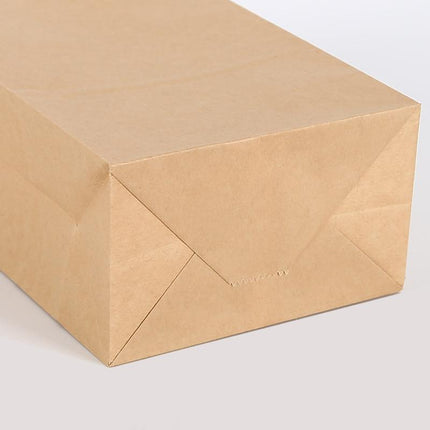 500PCS Kraft Food Paper Bags Brown Flat Bottom Lunch Bags Party Favour Bag - Aimall
