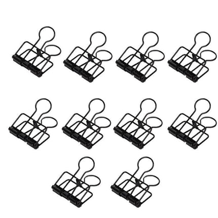Solid Color Hollow Out Swallowtail Metal Binder Bookmark Clips Office Supplies - Aimall