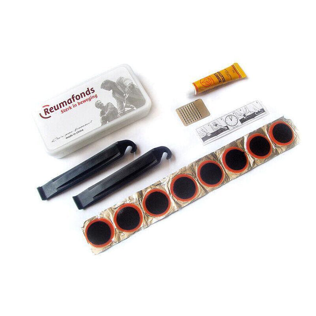 Bike Tyre Tire Tube Puncture Repair Tool Kit Bicycle Cycling Patches Glue Tyre - Aimall