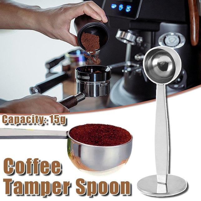 2-in-1 Coffee Spoon Espresso Measuring Spoon Powder Tamper Coffee Scoop Tamping