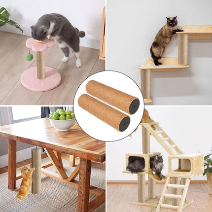 2pcs Sisal Cat Scratching Post Climbing Frame Replacement Pole for Cats Activity